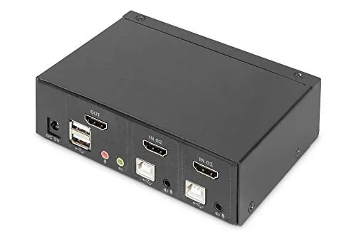 DIGITUS KVM-Switch UHD 4K@30Hz 4