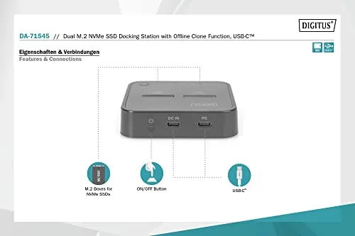 DIGITUS M.2 NVMe Docking Station UC 3