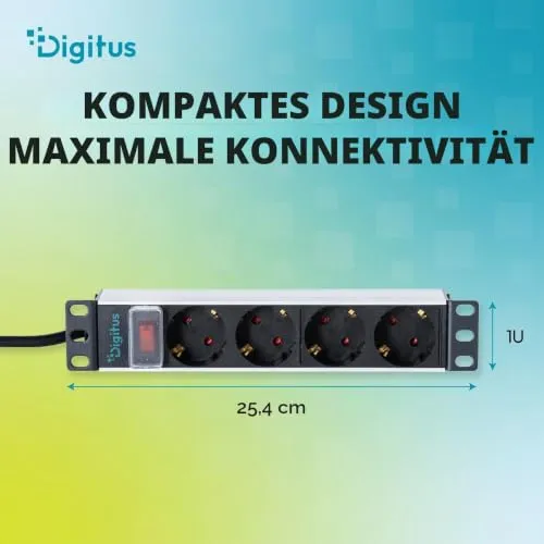 DIGITUS Steckdosenleiste 10 Zoll 3