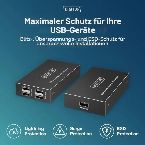 DIGITUS USB2.0 Catextender 4xUSB-A 150m 5