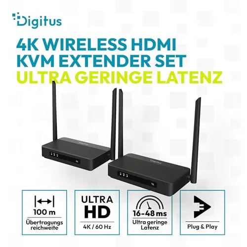 DIGITUS Wireless HDMI KVM Extender UC 2