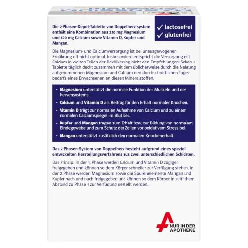 Doppelherz system MAGNESIUM + CALCIUM DEOPT 2