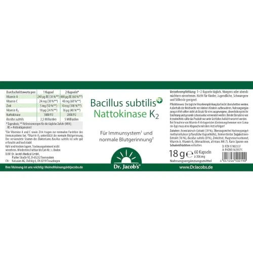 Dr. Jacob's Bacillus subtilis plus I 4