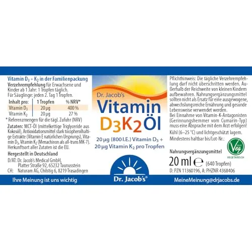 Dr. Jacob's Vitamin D3 K2 6
