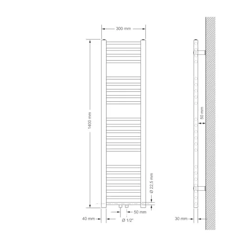 ECD Germany Badheizkörper UC 2