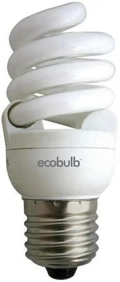 Ecobulb Energiesparlampe 12W E27 Spiralen T2-Röhre