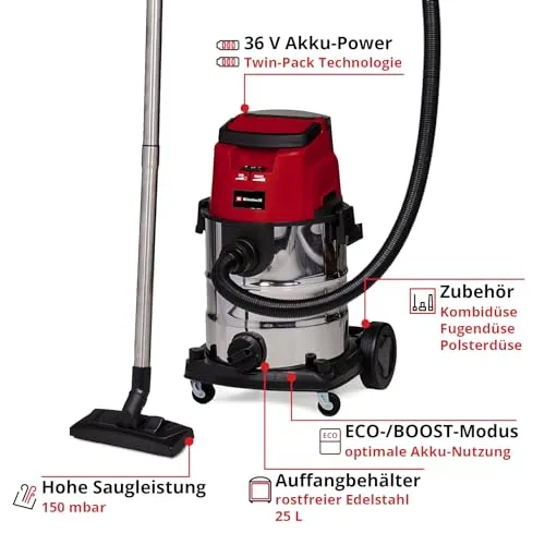Einhell TE-VC 36/25 Li S-Solo 3