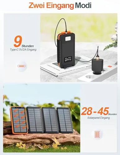 elzle Solar Powerbank 26800mAh 2