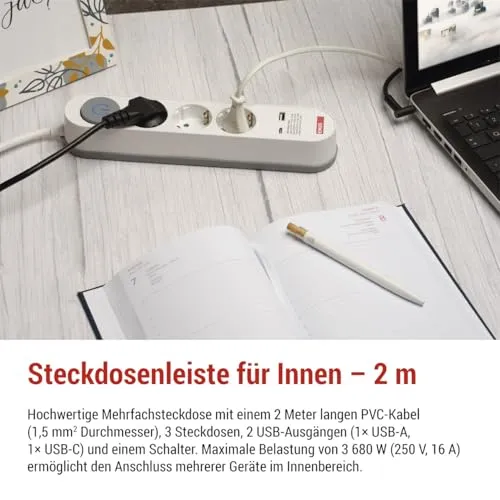 EMOS Steckdosenleiste UC 3
