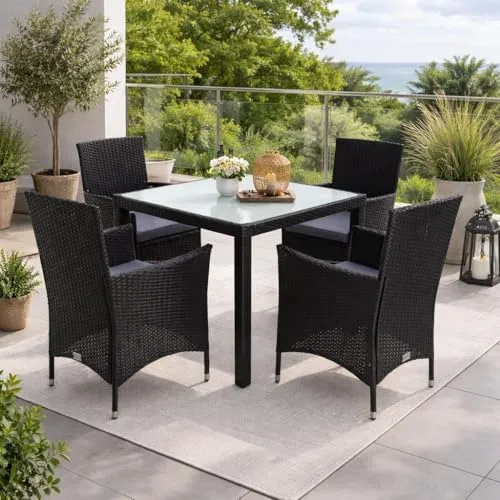 ESTEXO Rattan Gartenset 3