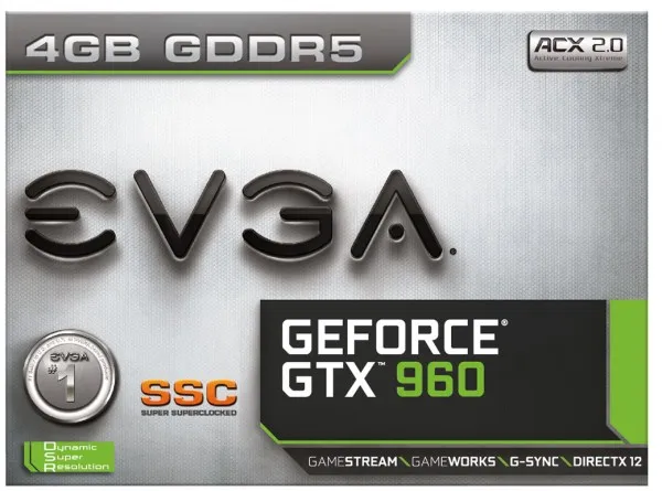 EVGA GTX 960 4GB Super-SC ACX 2.0 3