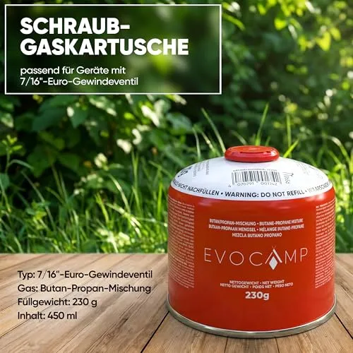 EVOCAMP Gaskartusche 230g 2