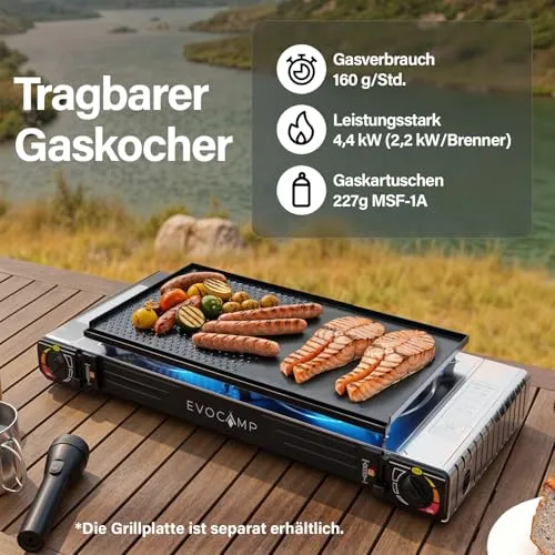 EVOCAMP Gaskocher 2-flammig 2