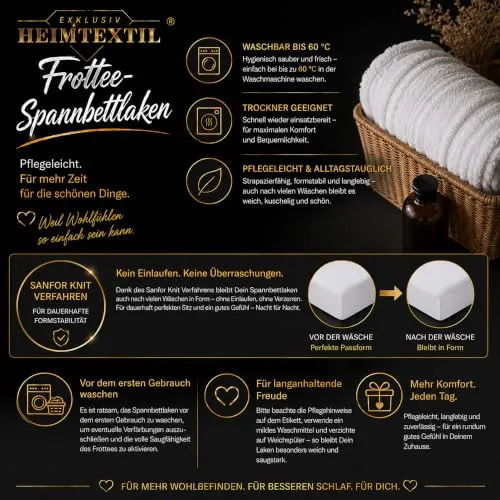 EXKLUSIV HEIMTEXTIL Frottee Spannbettlaken Premium 4