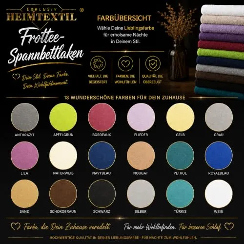EXKLUSIV HEIMTEXTIL Frottee Spannbettlaken Premium 5
