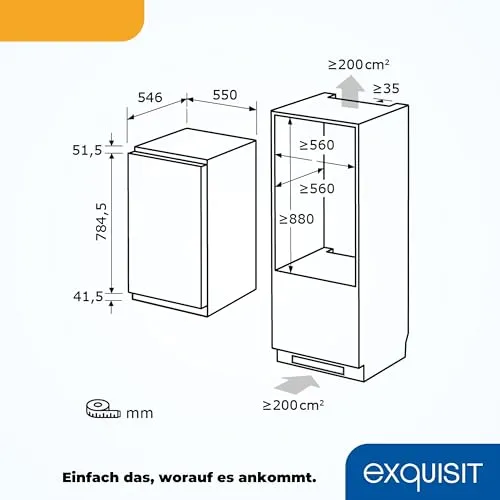 Exquisit Einbaukühlschrank UC 5