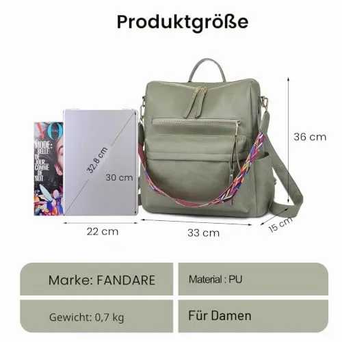 FANDARE Damen Rucksack 3