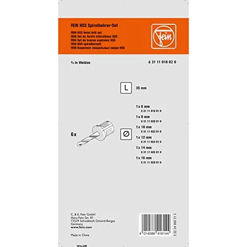 FEIN HSS Spiralbohrer-Set 3