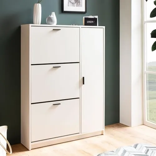FineBuy Schuhschrank 90x24x120 UC 3