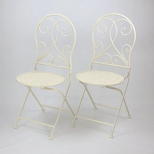 FRANK FLECHTWAREN Bistro-Set White Romance 3