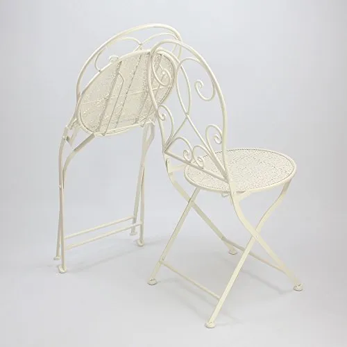 FRANK FLECHTWAREN Bistro-Set White Romance 4