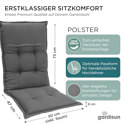 gardisun Gartenstuhlauflagen UC 4