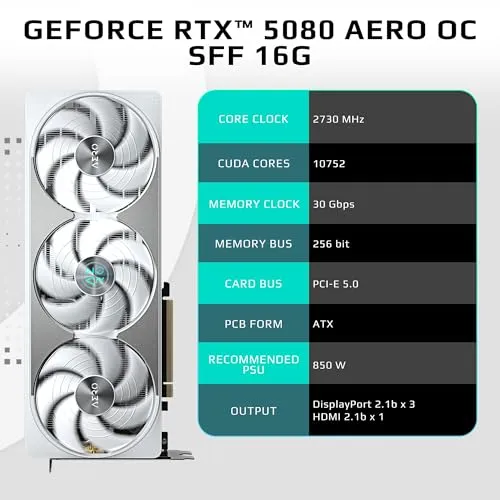 Gigabyte GeForce RTX 5080 AERO OC 2