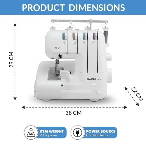 GLAESER Overlock Nähmaschine ol 50 4