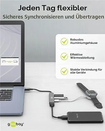 goobay 4-Port USB 3.2 Hub Slim 6