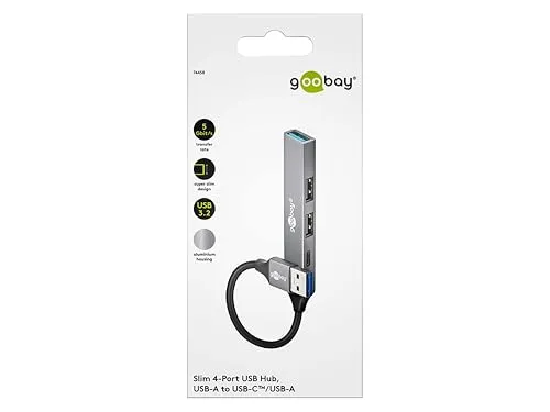 goobay 4-Port USB 3.2 Hub Slim 7