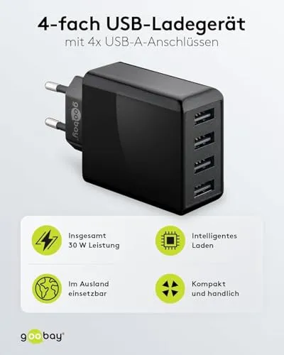 goobay Ladegerät 4-Fach 2
