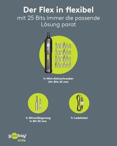 goobay Mini-Akkuschrauber-Set 77816 3