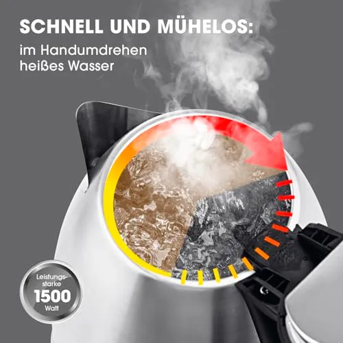 GOURMETmaxx Edelstahl-Wasserkocher 3