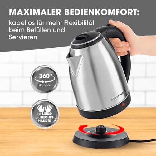 GOURMETmaxx Edelstahl-Wasserkocher 4
