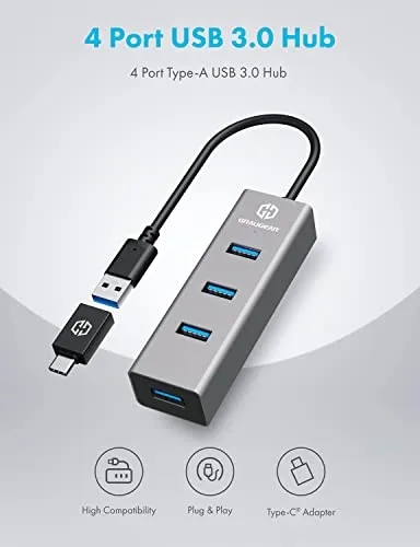 GRAUGEAR 4 Port USB 3.0 Hub 3