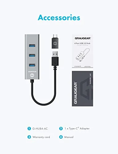 GRAUGEAR 4 Port USB 3.0 Hub 7