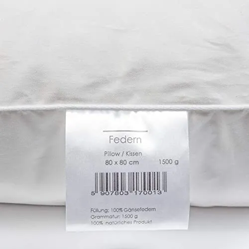H&F Heimtextilien Kopfkissen 80x80 cm 6