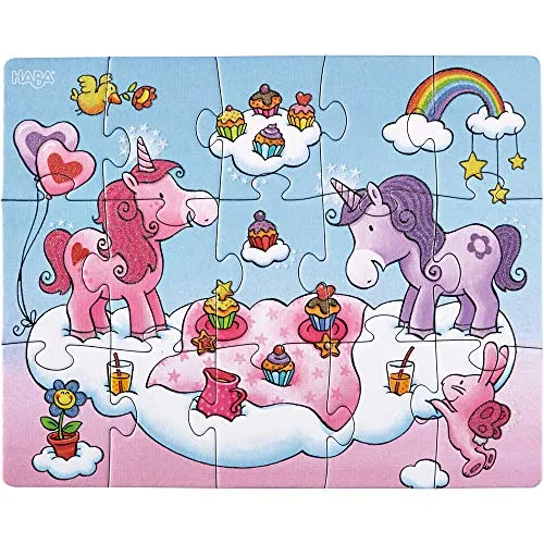 HABA Puzzles Einhorn Glitzerglück 4