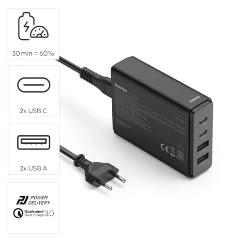Hama 4-Fach USB GaN 2