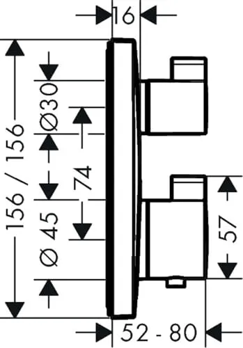 hansgrohe Ecostat Square UC 2