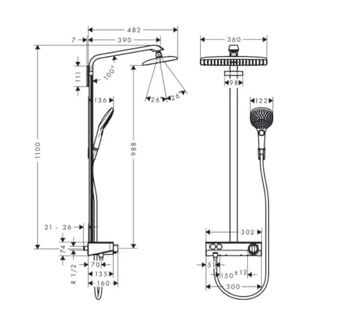 hansgrohe Raindance Select E 360 3