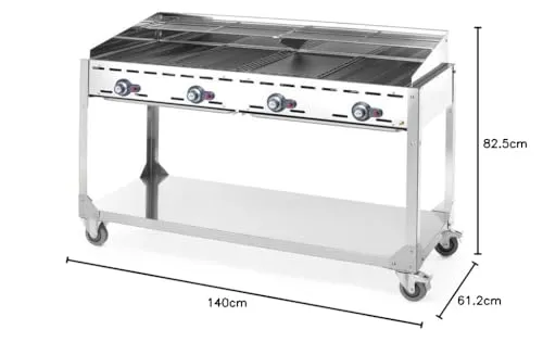 HENDI Grillsystem Green Fire 4 Brenner 6