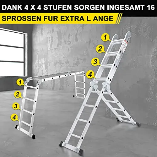 Herrselsam Mehrzweckleiter 4x4 3