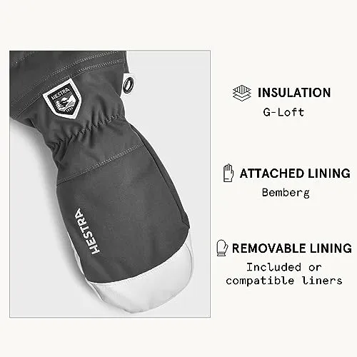 Hestra Armee Leder Heli Ski 3 Finger Handschuh 4