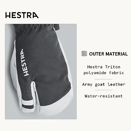 Hestra Kid's Army Leather Heli Ski 3 Finger 2