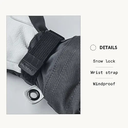 Hestra Kid's Army Leather Heli Ski 3 Finger 3