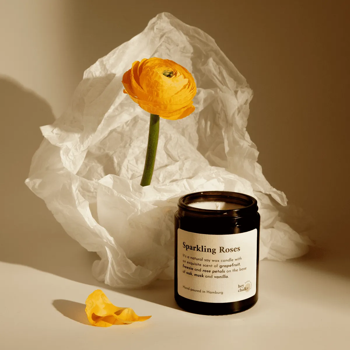 Sparkling Roses 155 g. Kerze