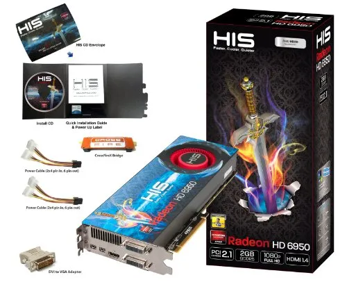 HIS 6950 Fan 1 GB GDDR5 3