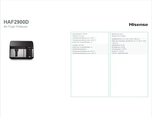Hisense HAF2900D 6