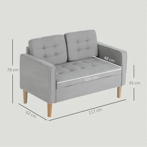 HOMCOM 2 Sitzer Sofa 3